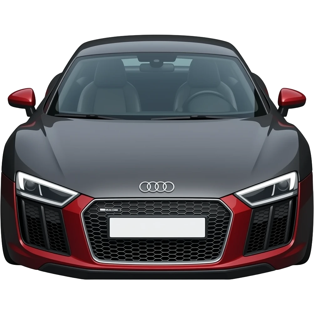 Svart og litt rød Audi r8 emoji