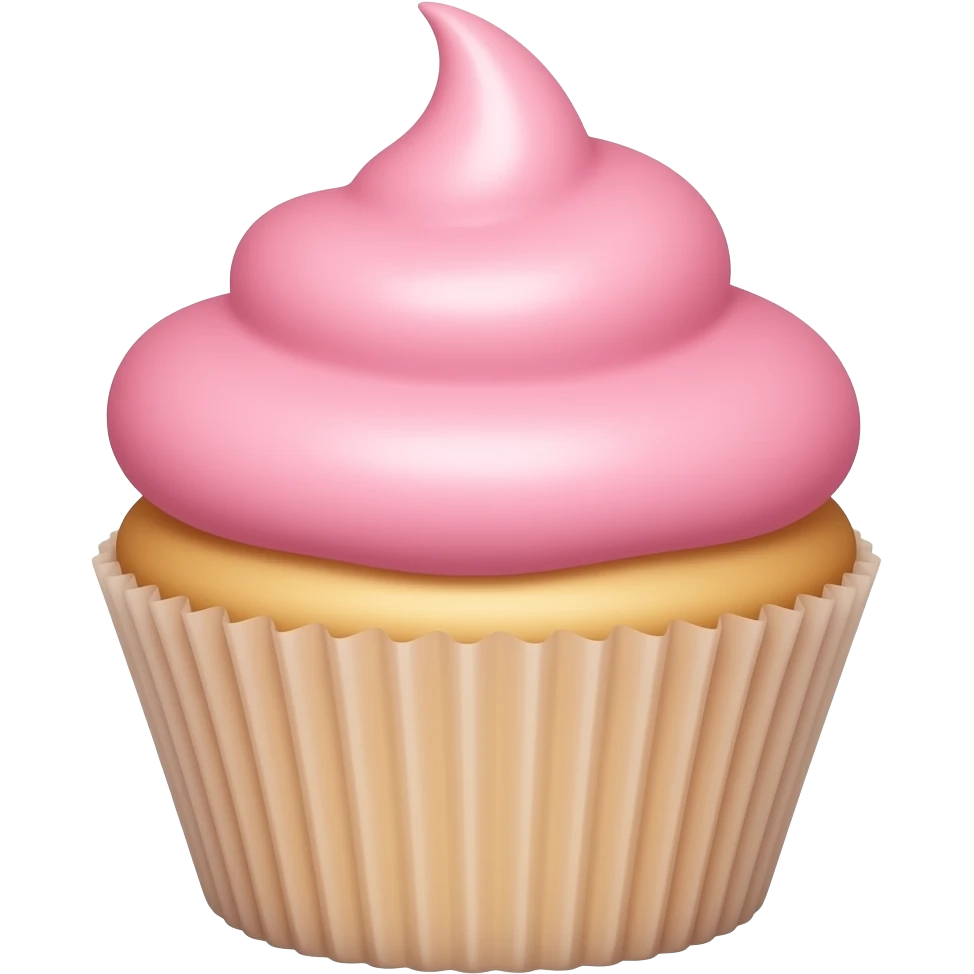 Cupcake with pink icing emoji
