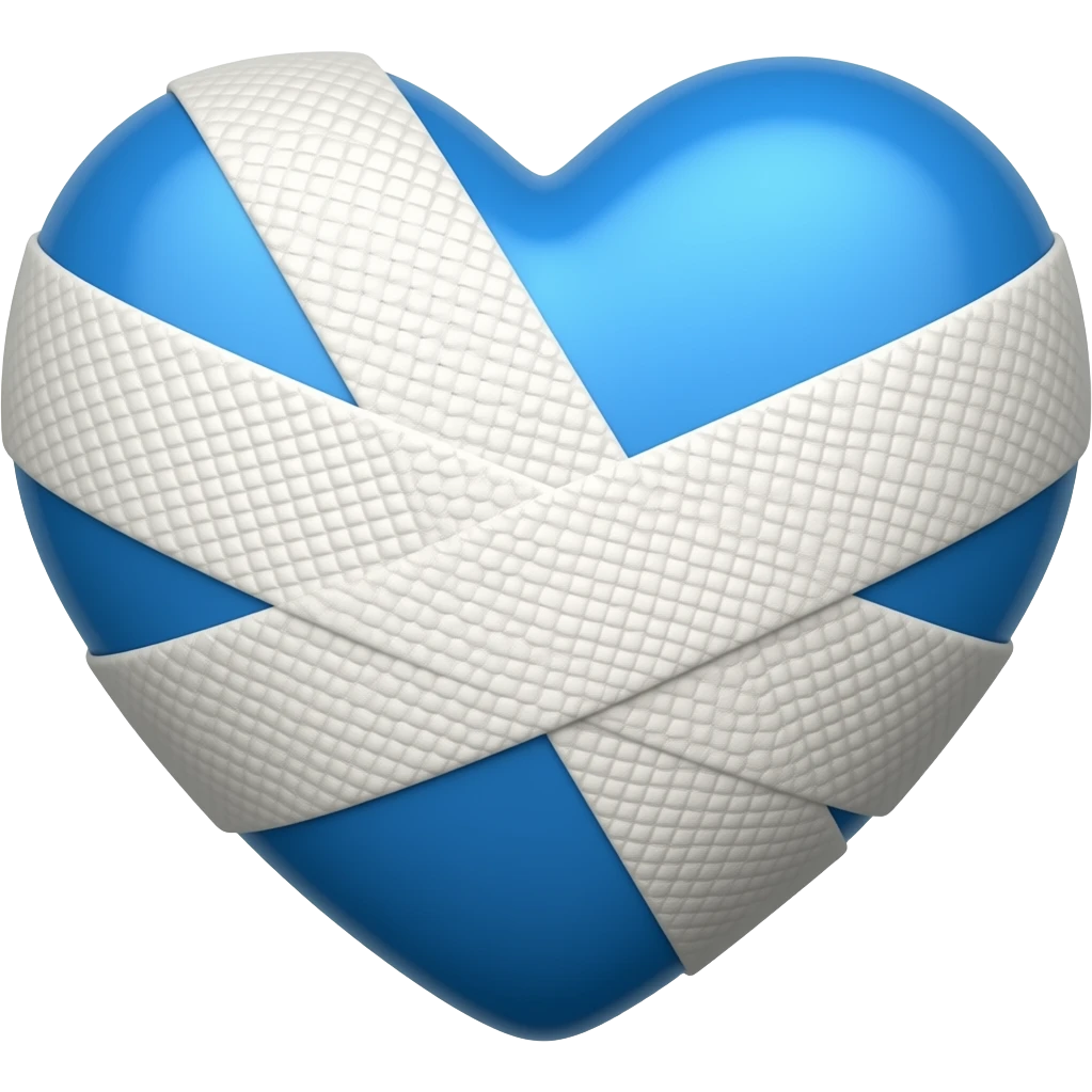 corazon azul vendado emoji