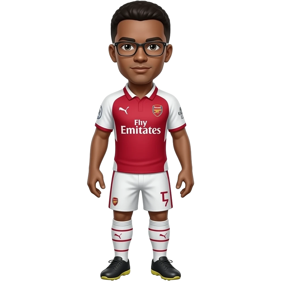 The arsenal player wear spectical emoji