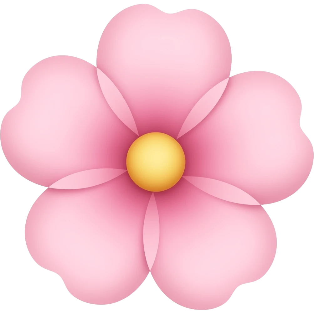 Pastel pink flower emoji