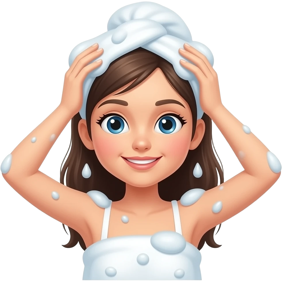 Chica saliendo de bañarse emoji