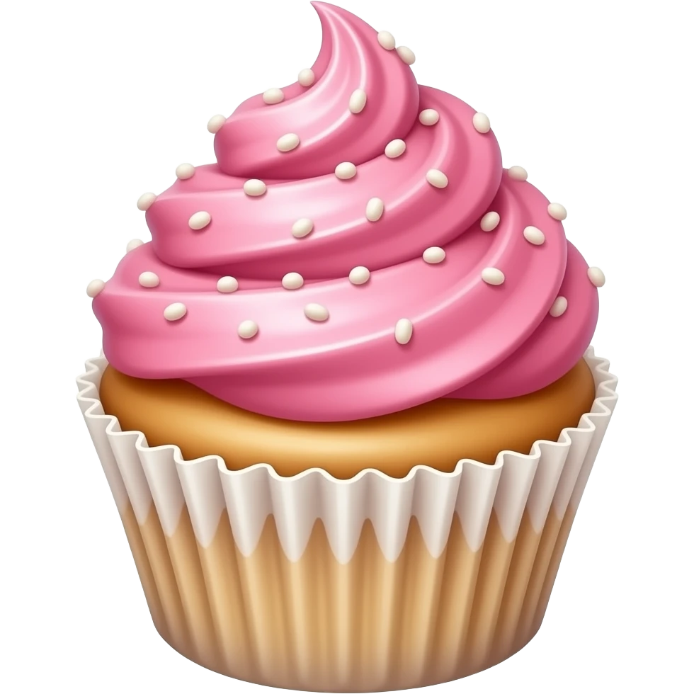Cupcake with pink icing emoji