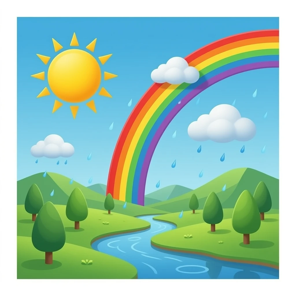 ☀️🌧🌈 emoji