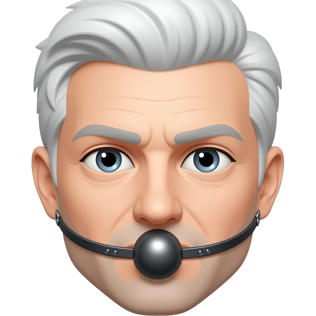 Emoji face with ball gag emoji