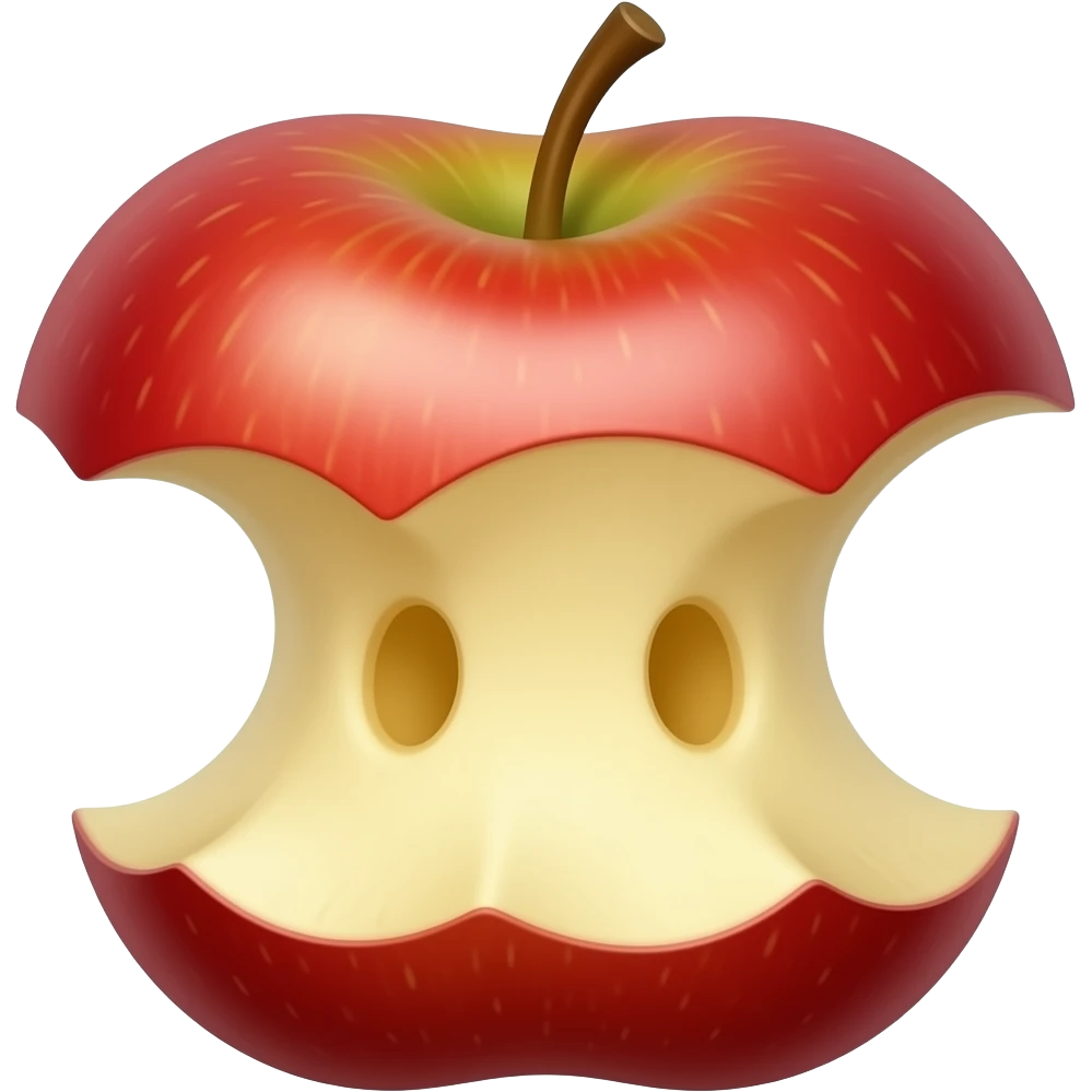 bitten apple emoji
