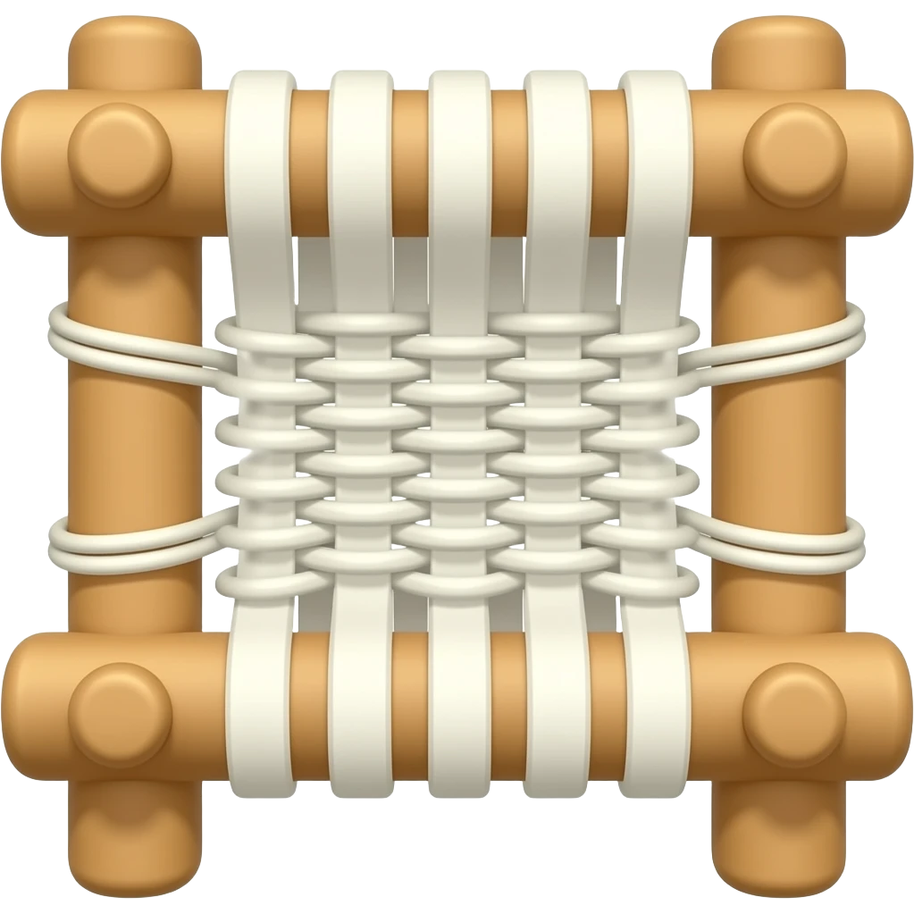 knitting with peg loom emoji