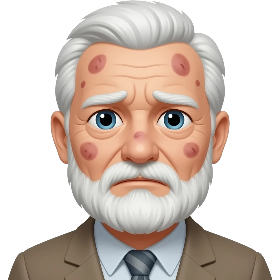 Measles old man sad emoji