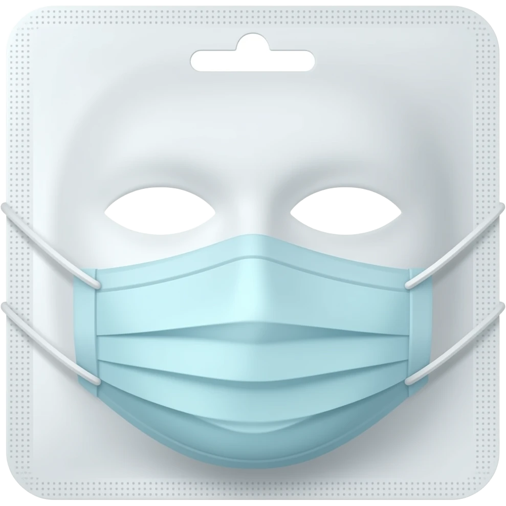 마스크팩을 고정해줄 수 있는 커버인데 귀를 걸 수 있는 구멍도 있는 emoji