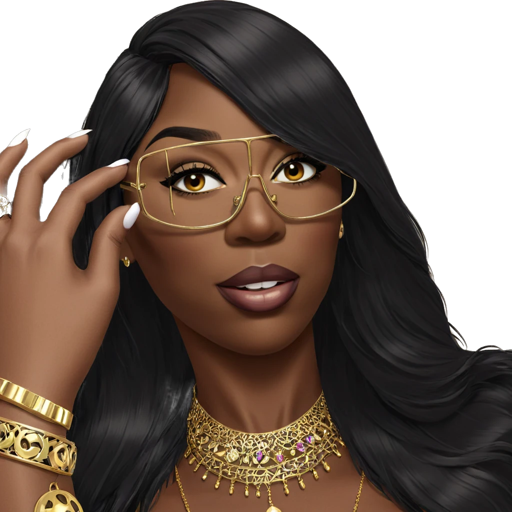 dark-skinned beauty with jewelry emoji