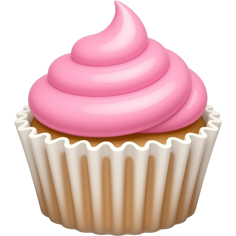 Cupcake with pink icing emoji