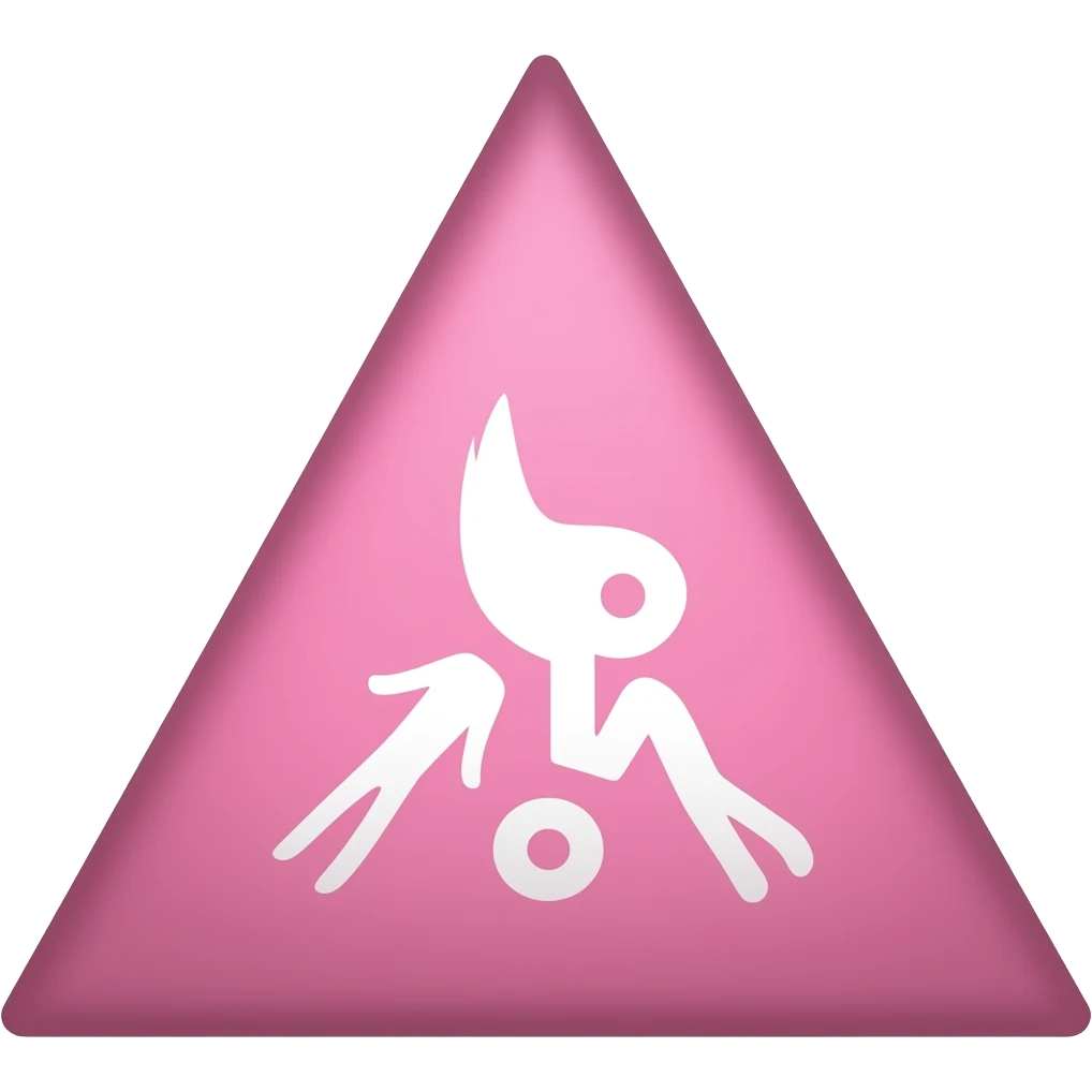 Pink triangle flag emoji emoji