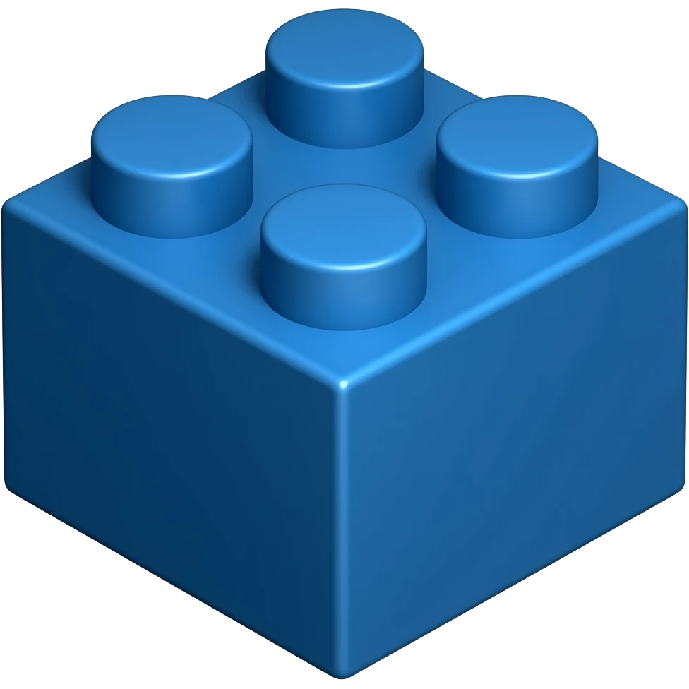 blue lego brick emoji