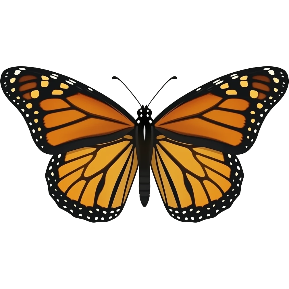 Monarch butterfly emoji