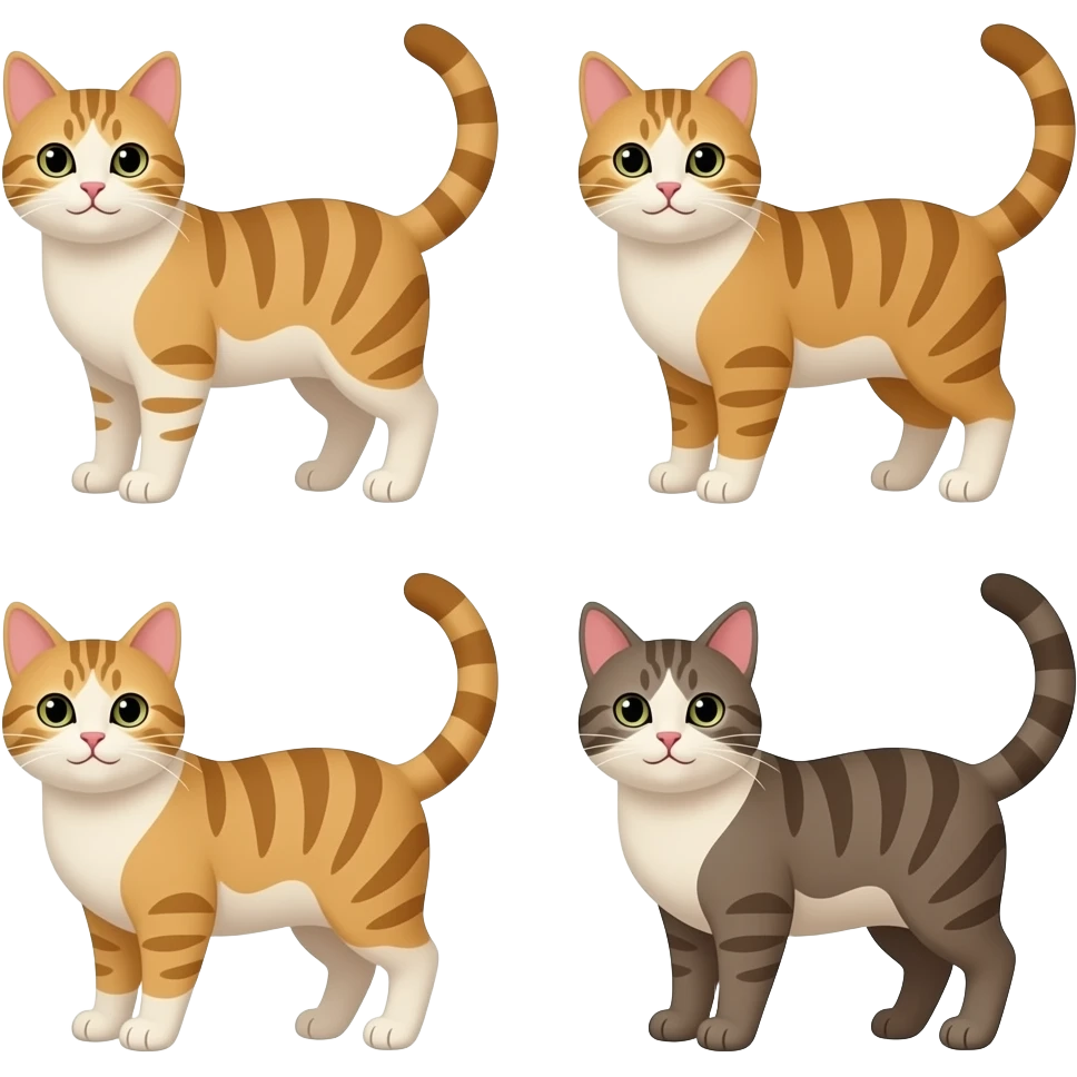 cat different pose variation emoji