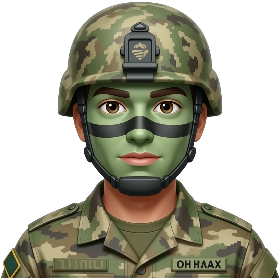 Face Paint on soldier to hide emoji
