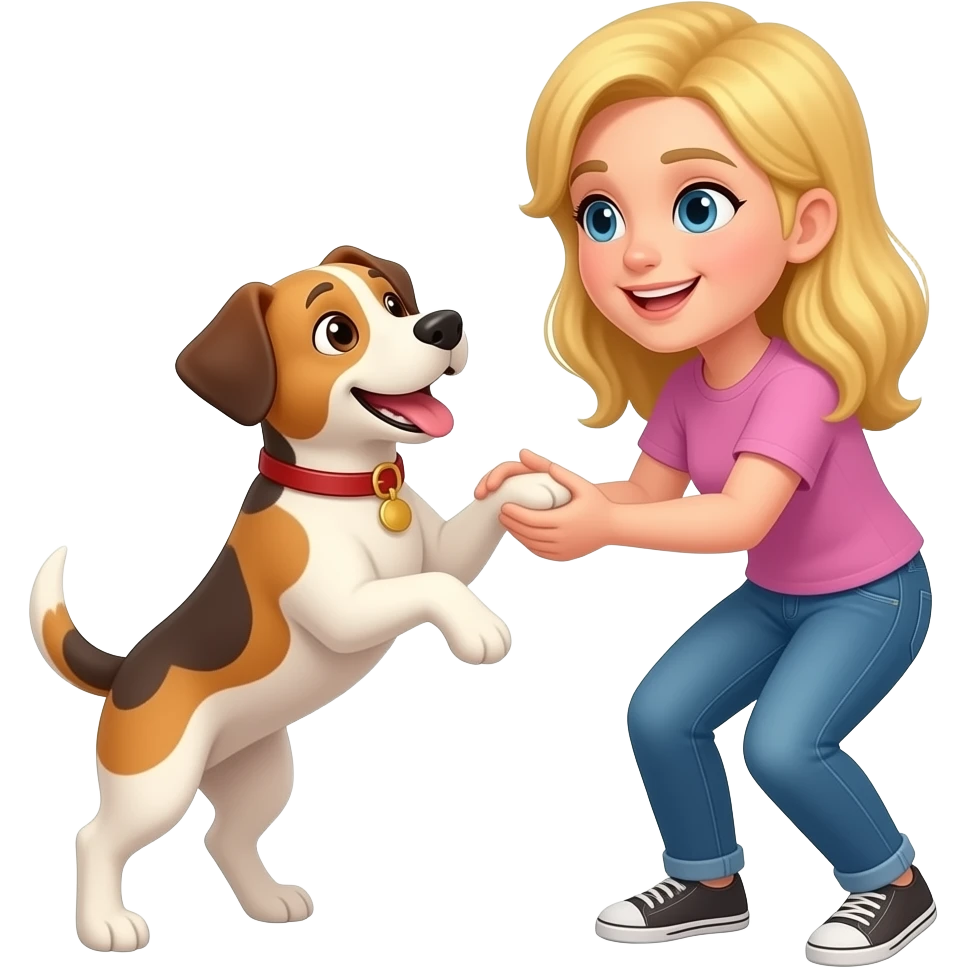 🐕+ 👱🏼  = coleira dog play emoji