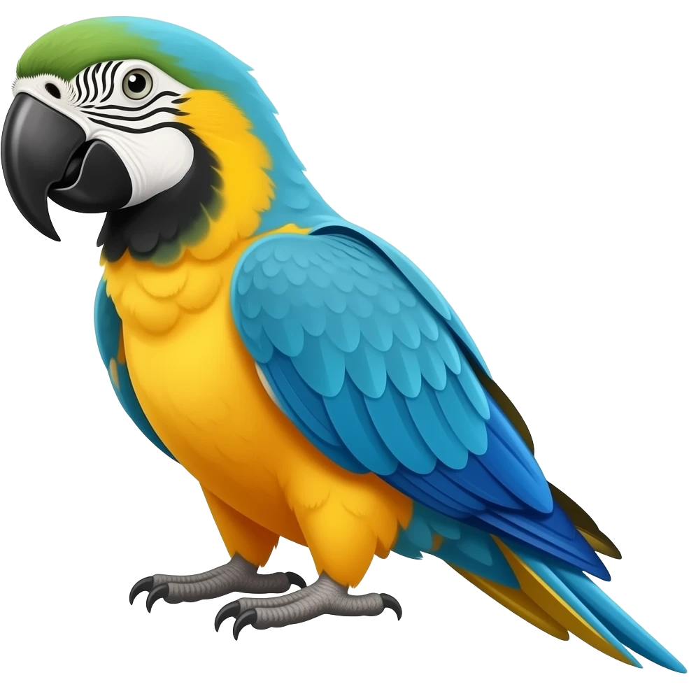 Blue throated macaw emoji
