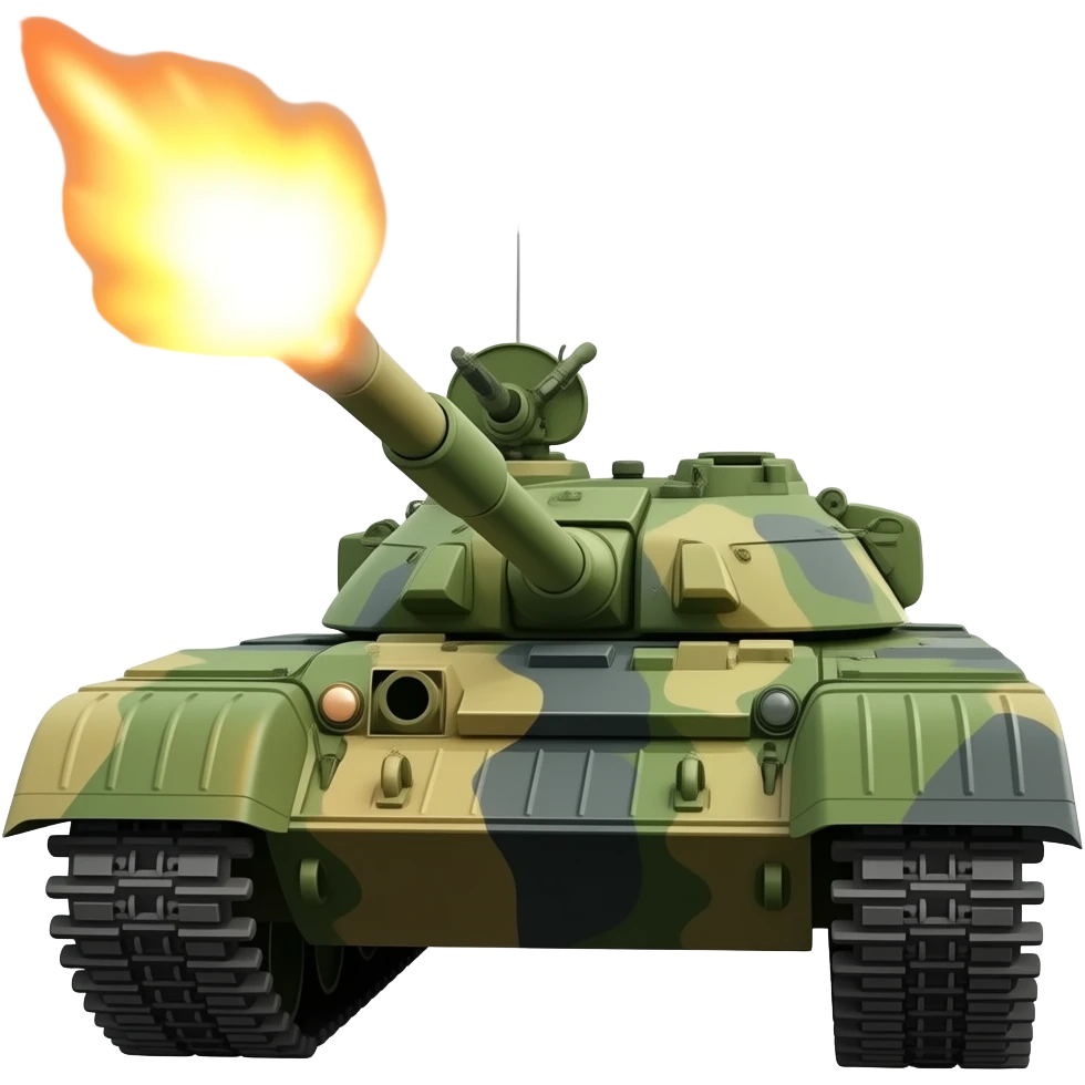 make me a T-72 Tank firing emoji