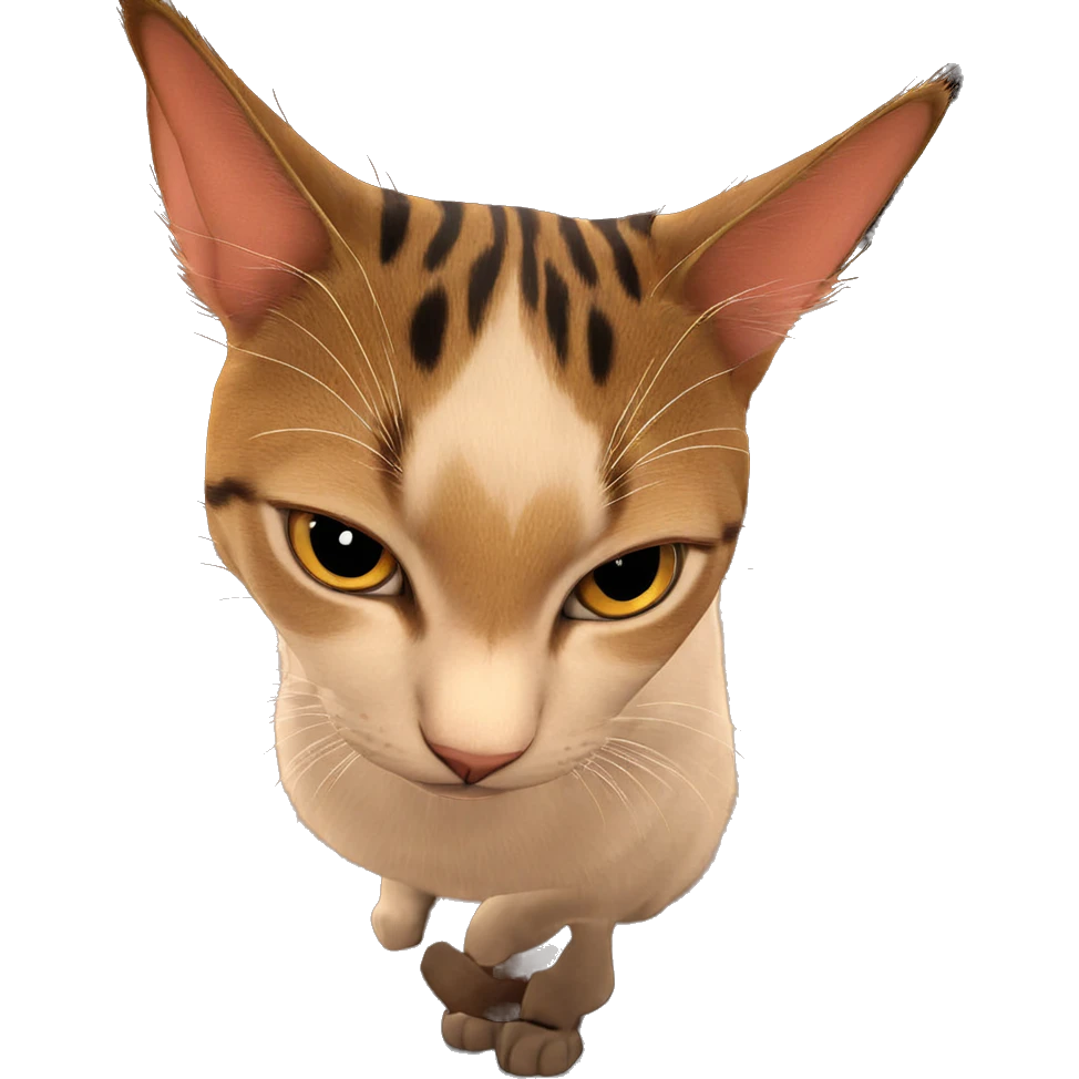 curious cat gazing forward emoji