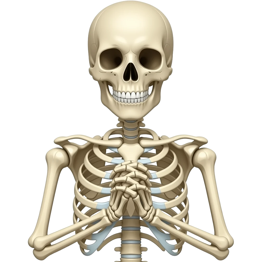 A skeleton that is joining hand emoji