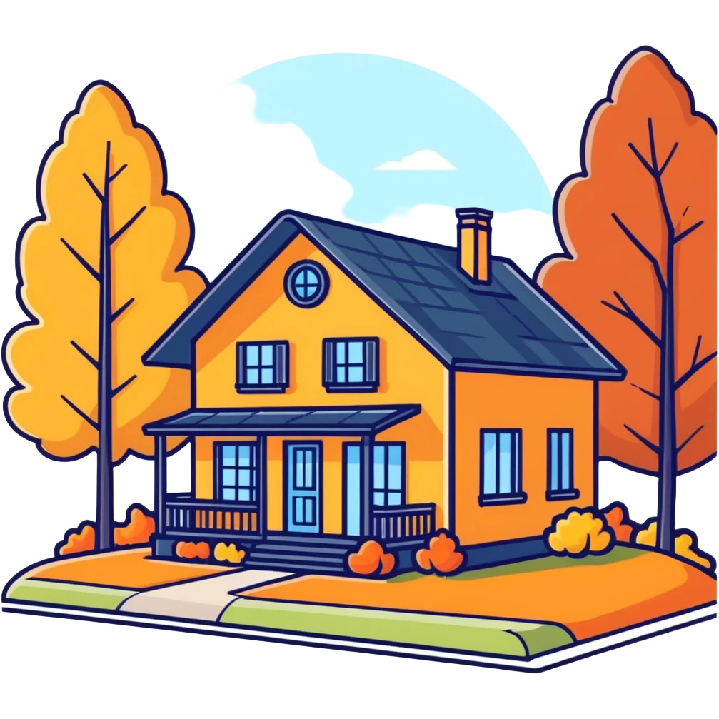 Cozy autumn home emoji
