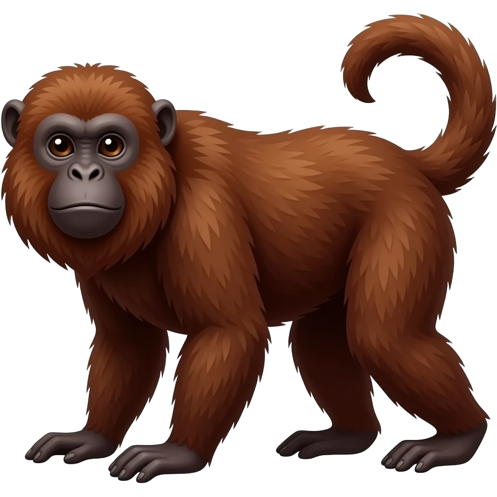 Red Howler monkey emoji