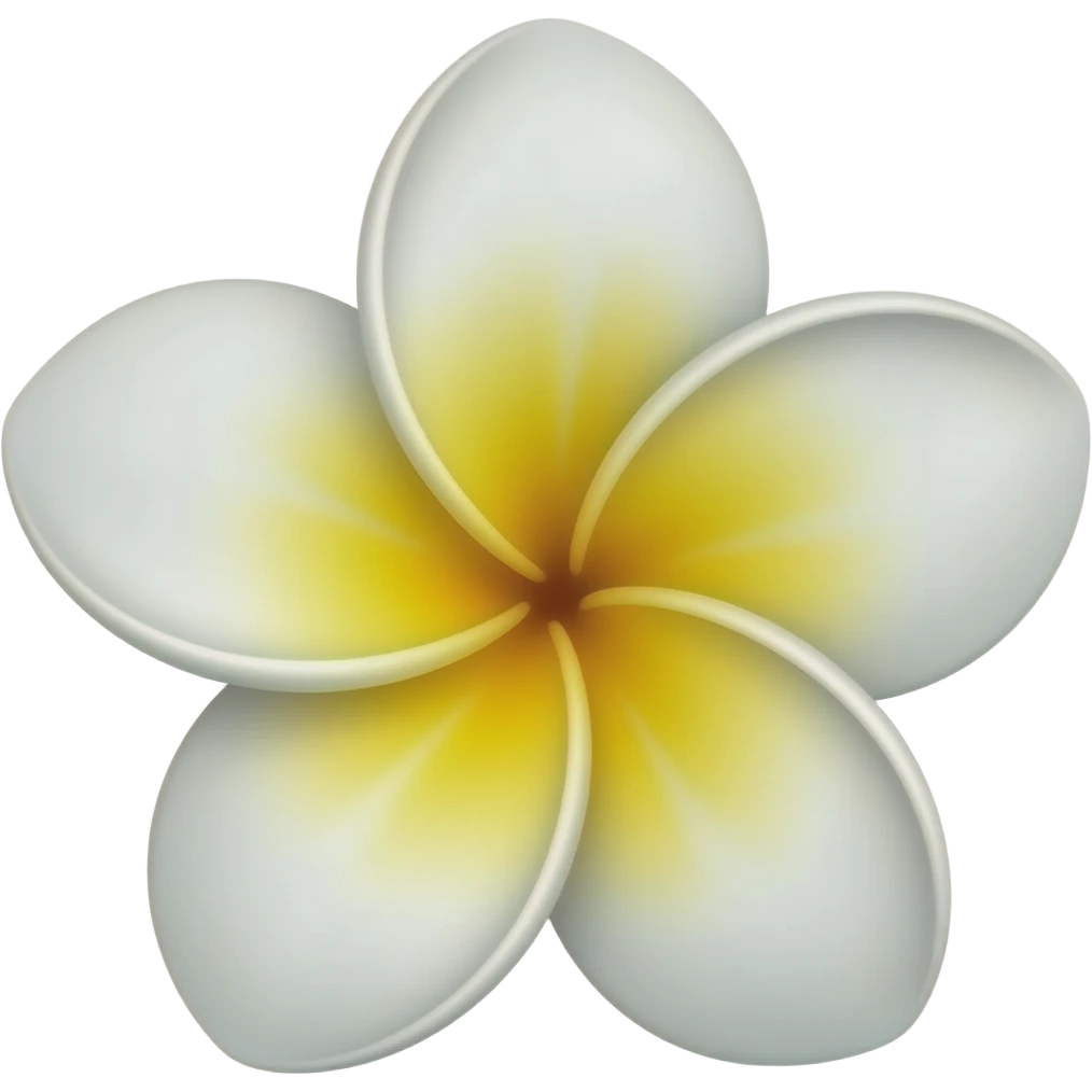 Single plumeria flower emoji