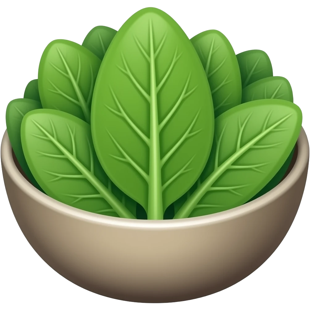 spinach in a bowl emoji