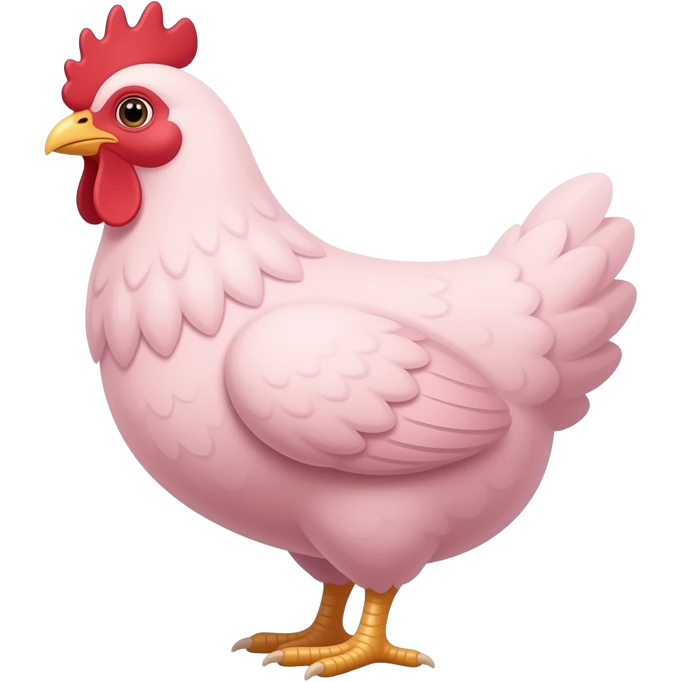 Pollo rosa emoji
