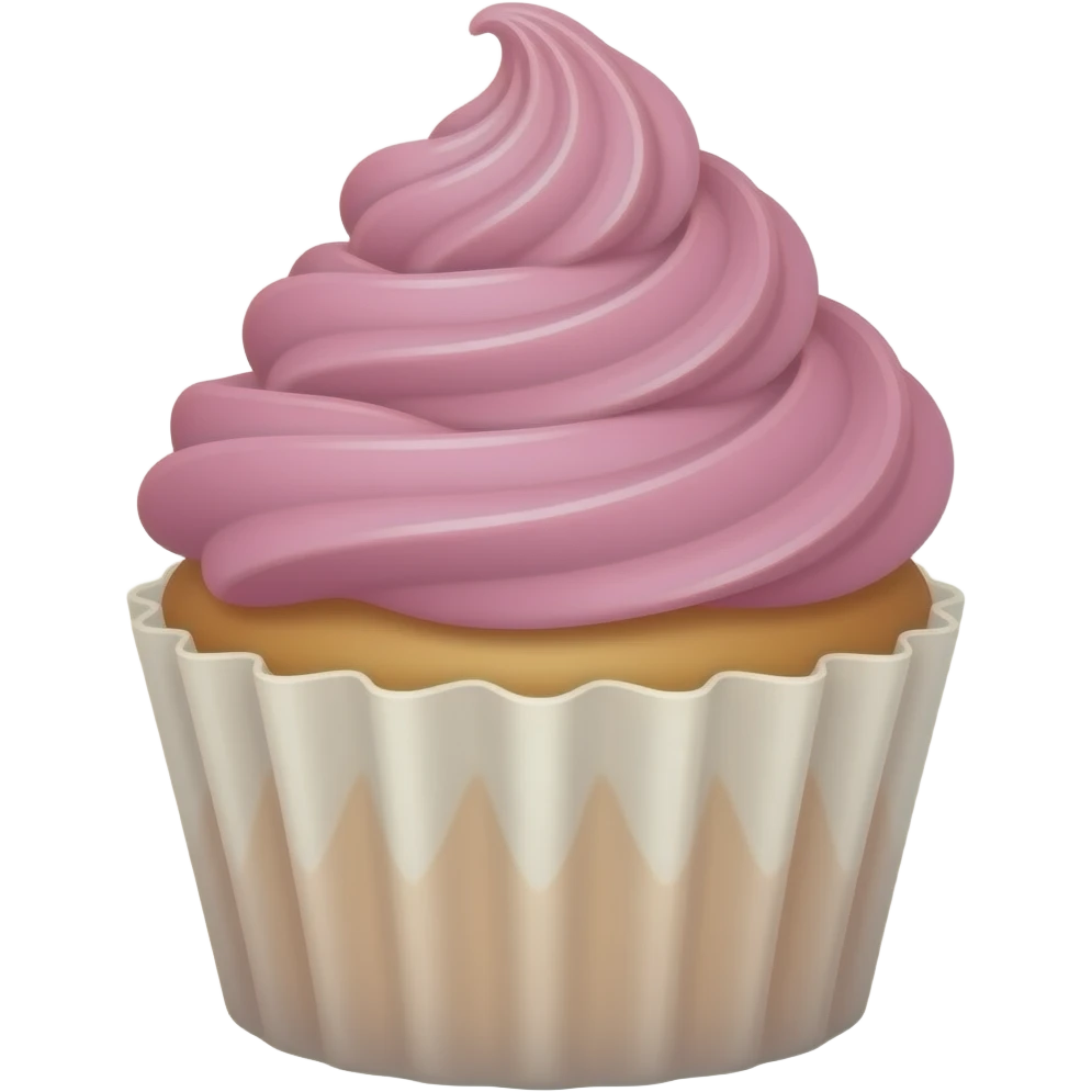 Cupcake with pink icing emoji