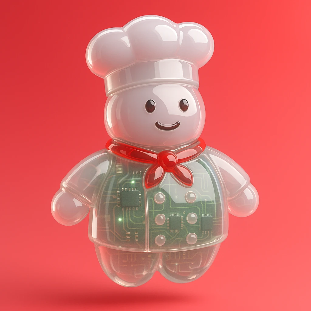 Chef white red background  emoji