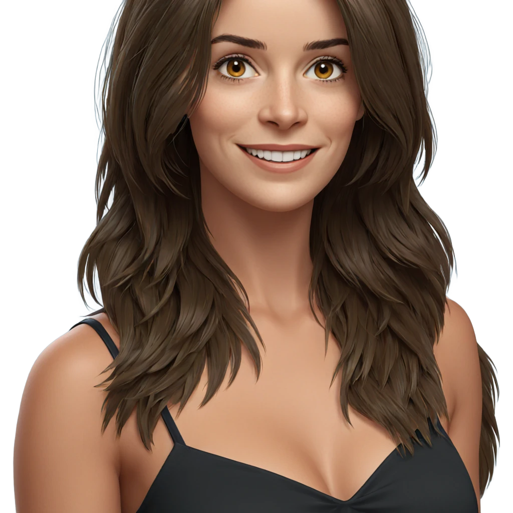 realistic portrait of smiling girl emoji