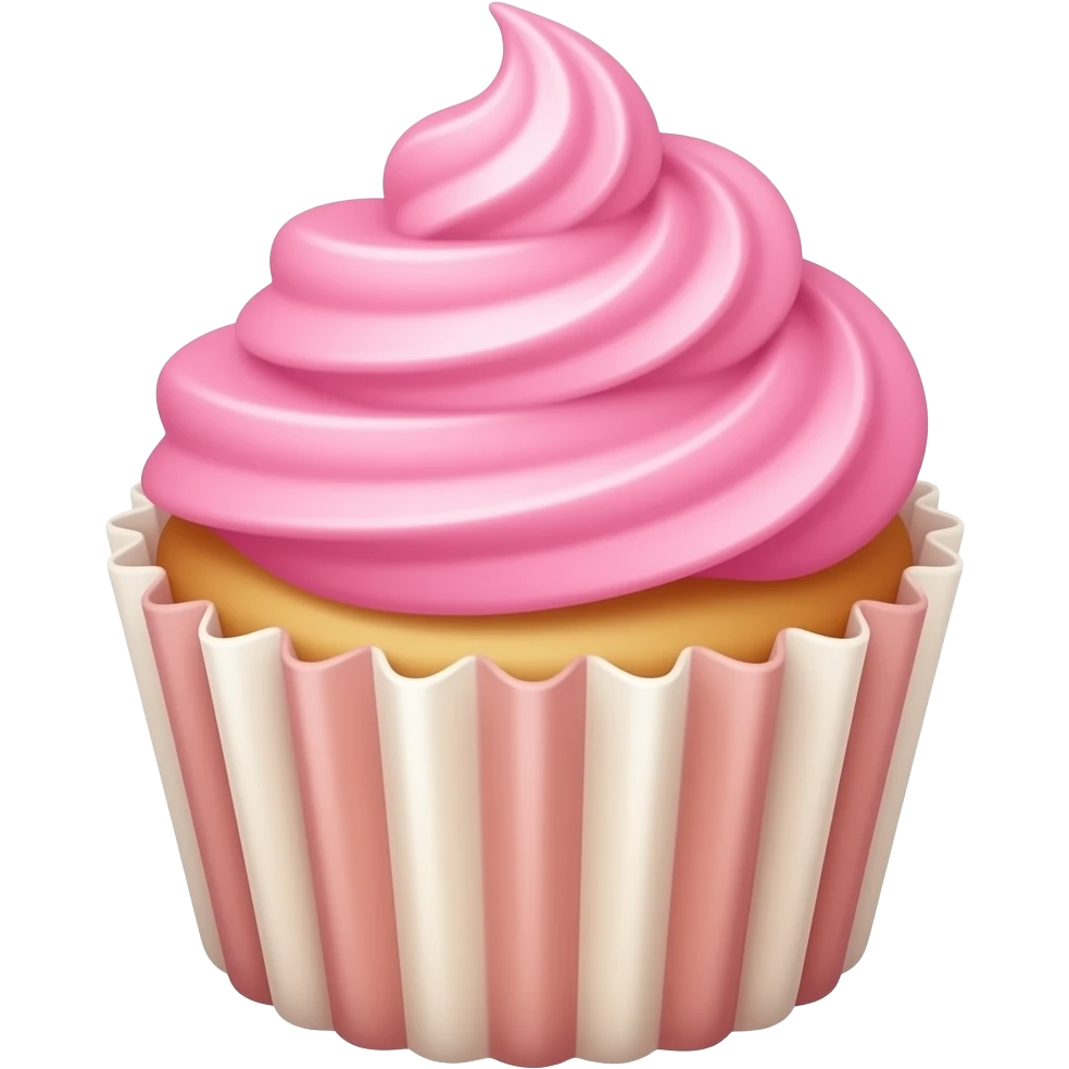 Cupcake with pink icing emoji