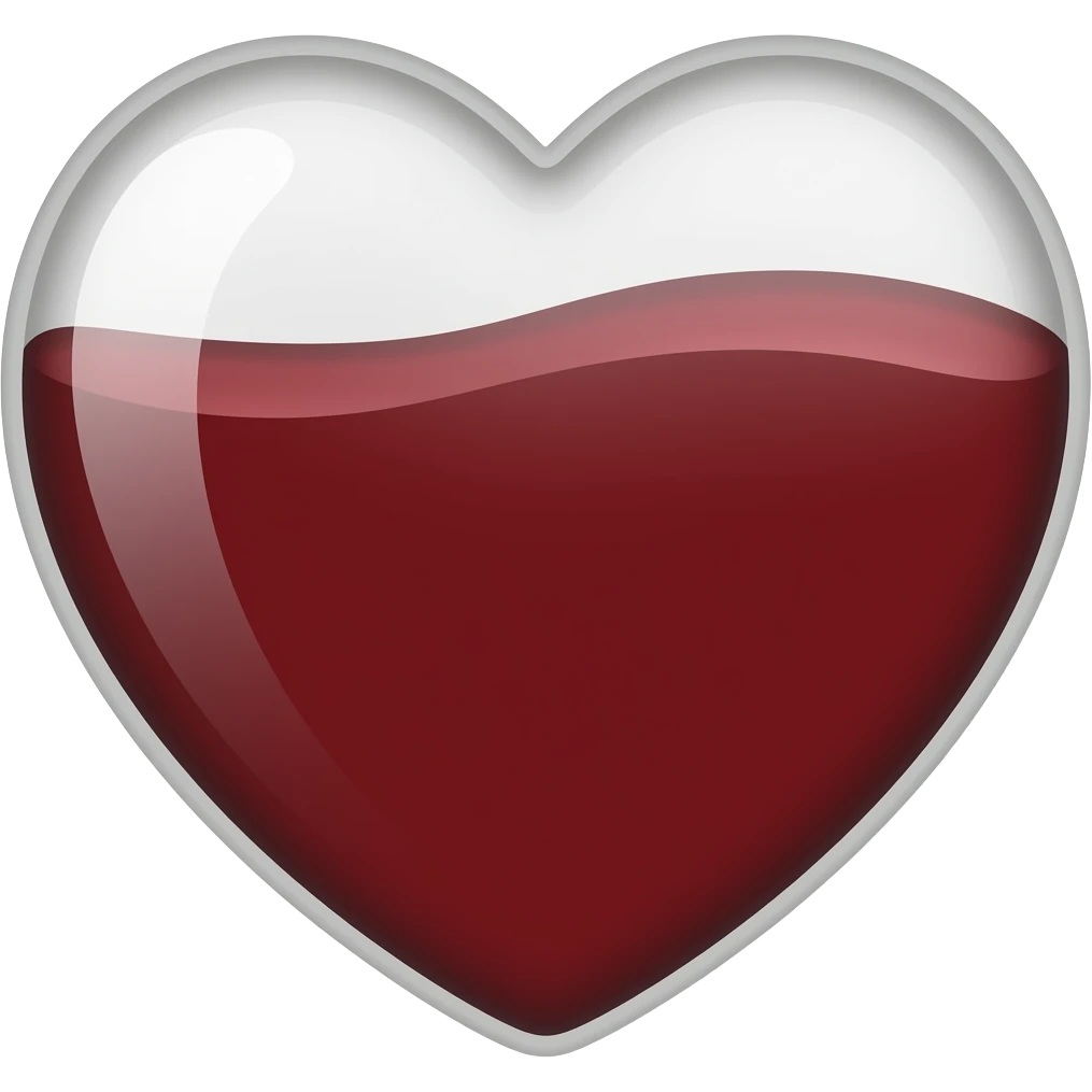 Corazón vino tinto emoji