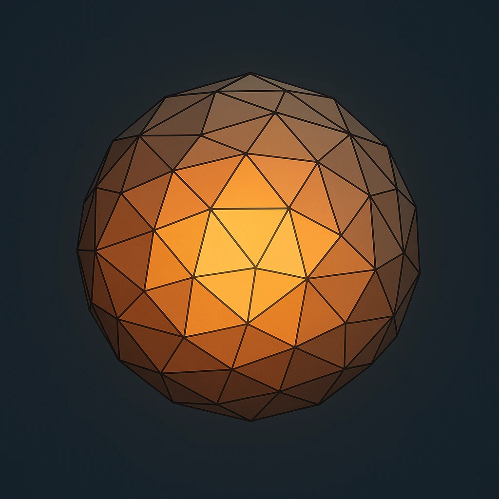 A fancy futuristic glowing orb which follows you floating in the air emoji