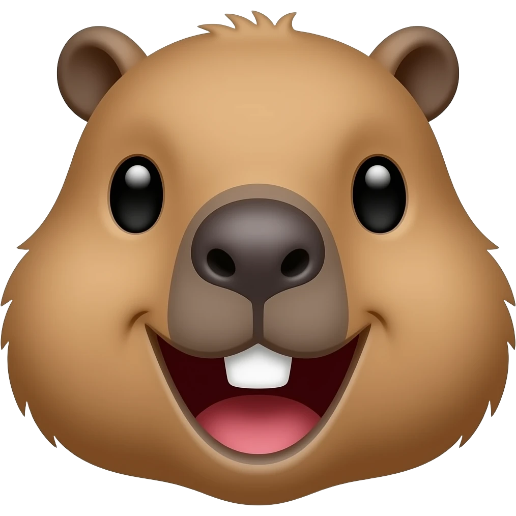 laughing capybara face emoji
