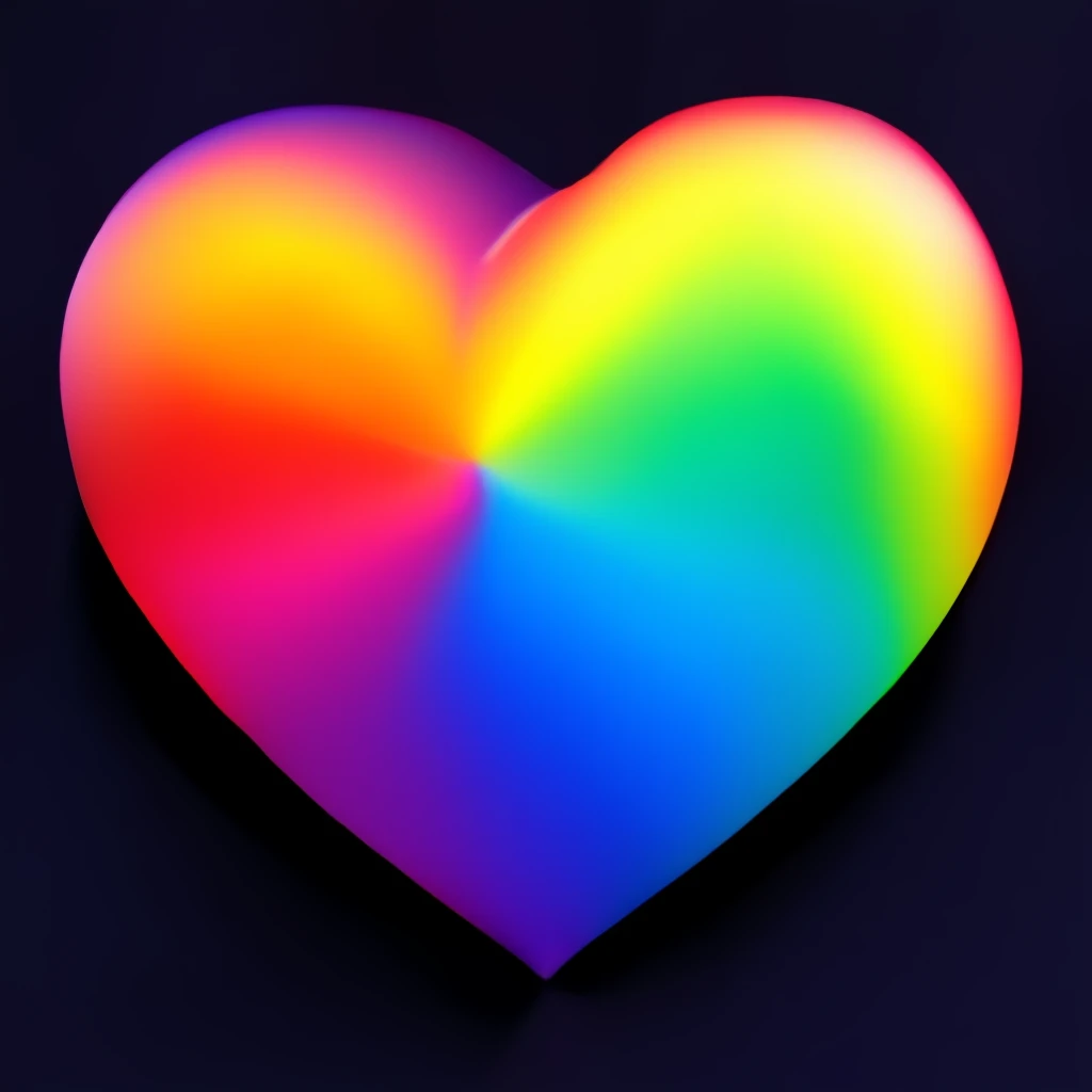 heart with a rainbow gradient emoji