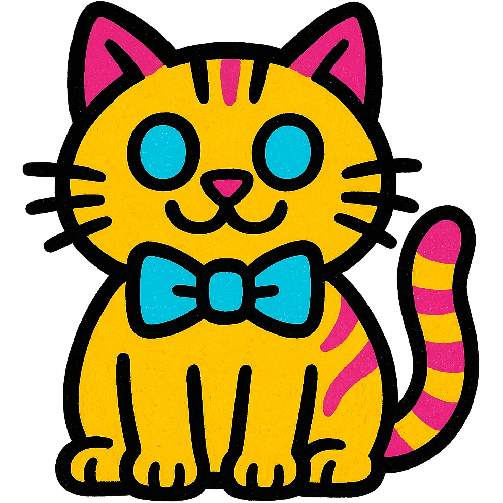 stylized and bold cat emoji