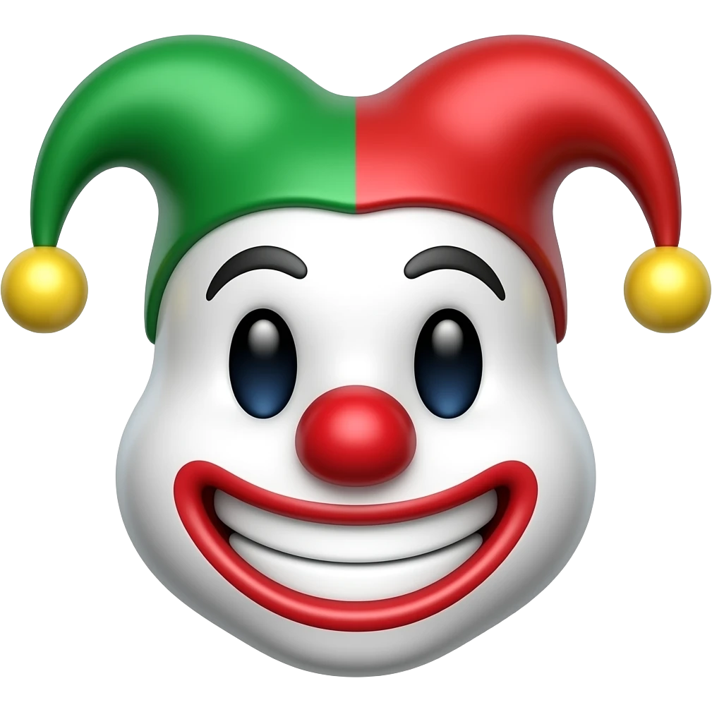 Happy Jester, Have his teeth smoothed out like a regular emoji, Give her dark eyes that emoji