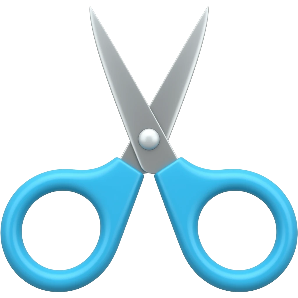 scissors are blue emoji