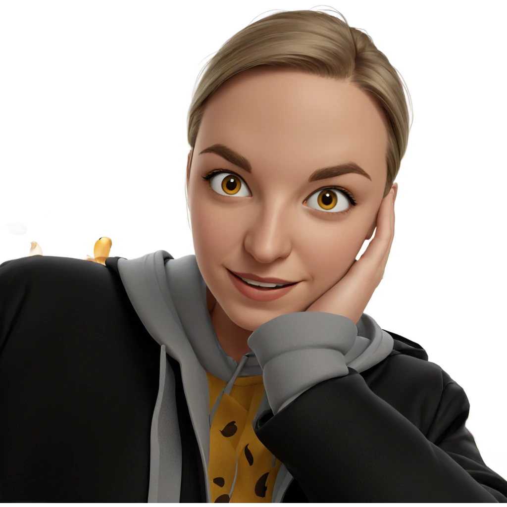 smiling girl in hooded jacket emoji