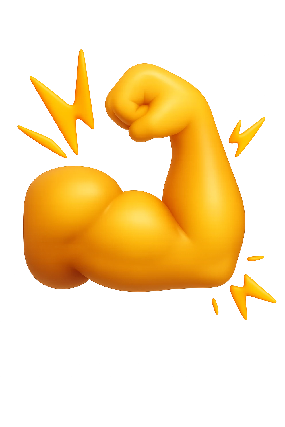 emoji 3d stile iphone che rappresenta lo stimolo che un piano di allenamento da al muscolo 3d emoji