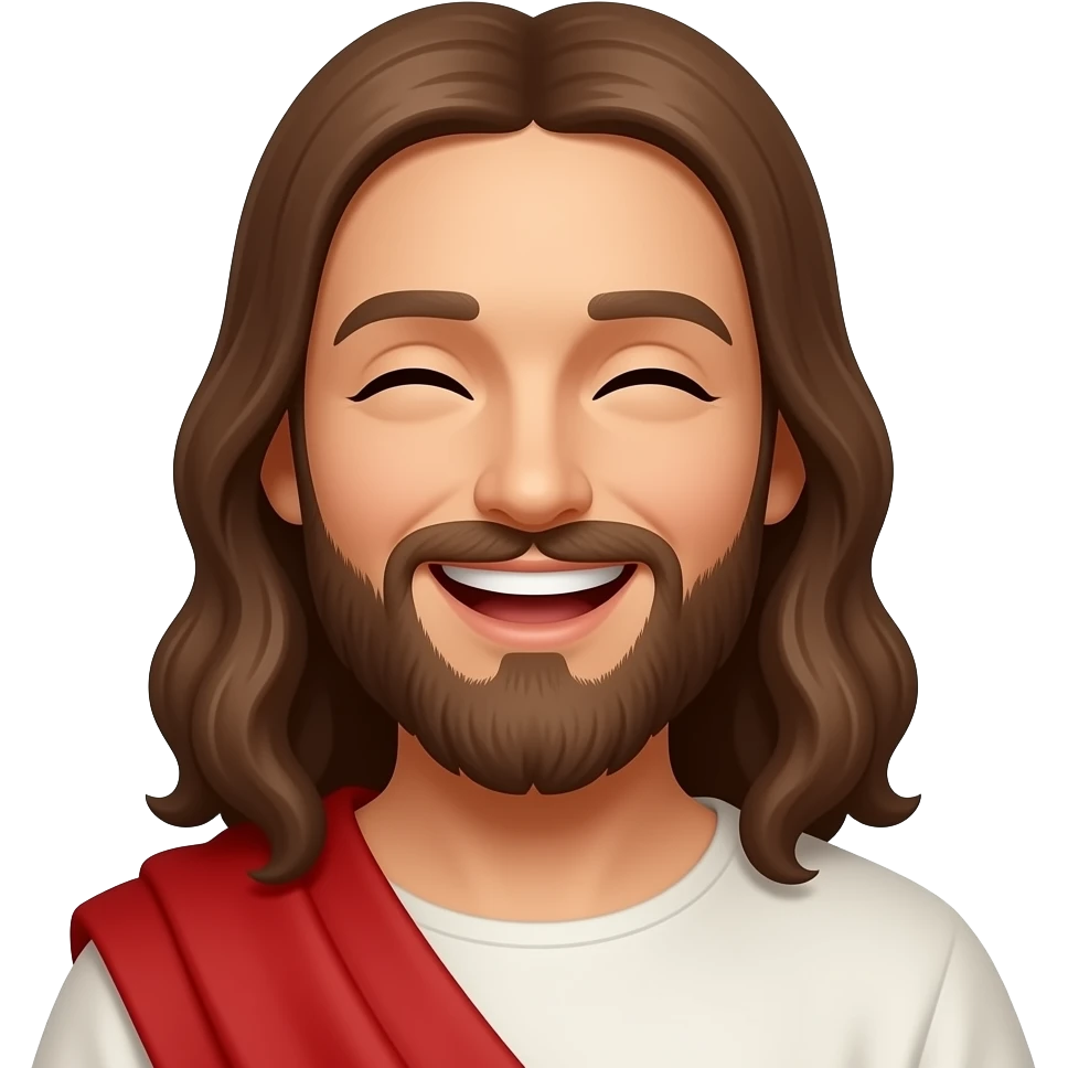 Jesus laughing emoji
