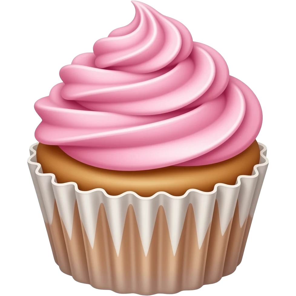 Cupcake with pink icing emoji