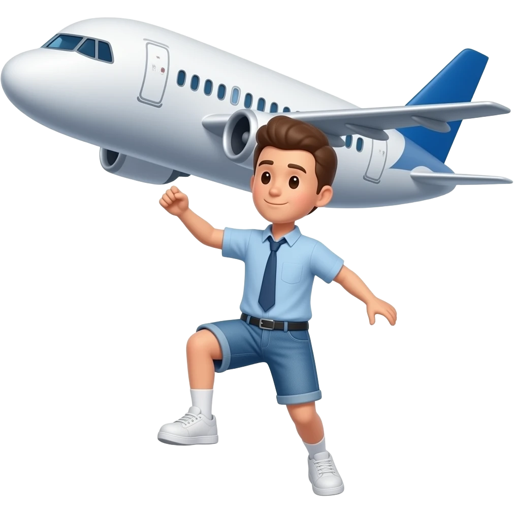 Airplane dance emoji