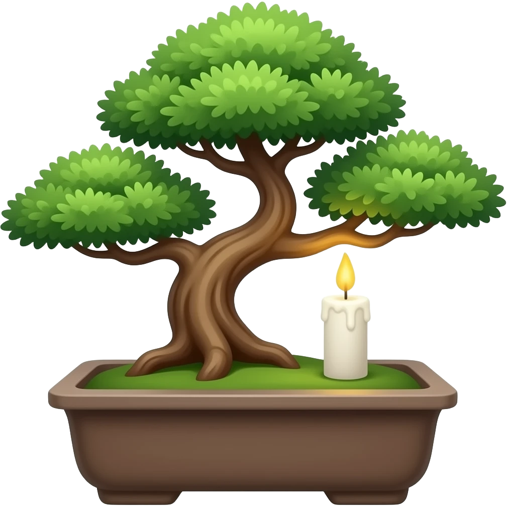 bonsia tree candle emoji