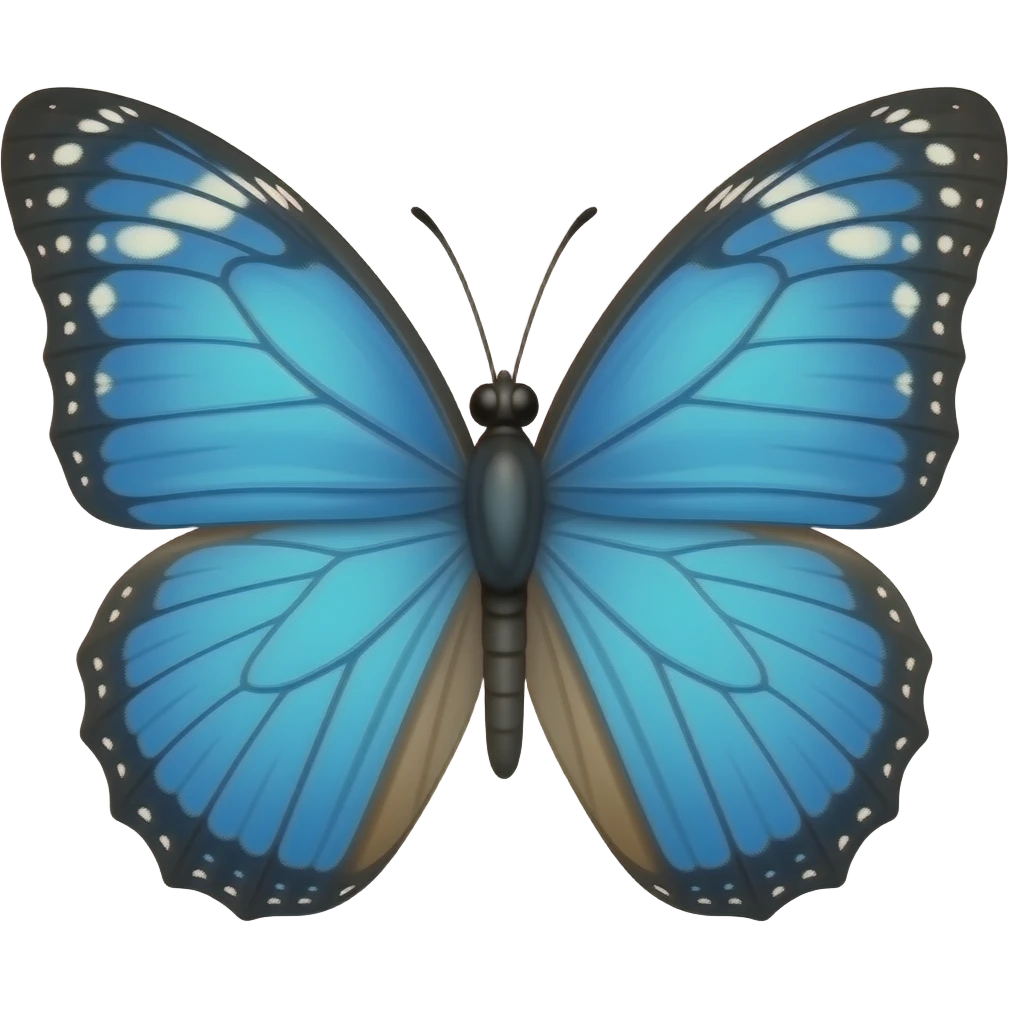 Little blue butterfly emoji