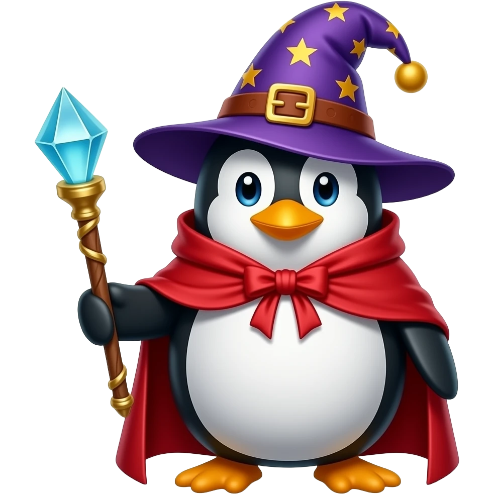 Penguin Wizard emoji