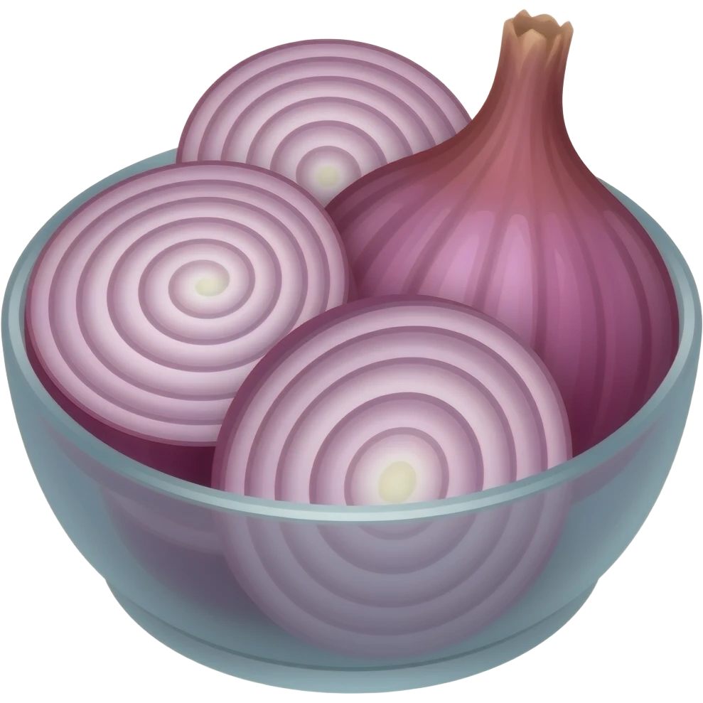 red onion sliced in bowl emoji